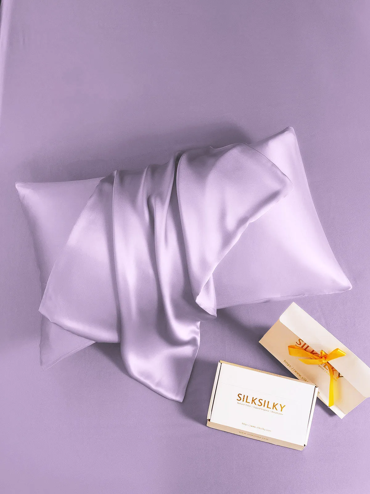 100% Mulberry Silk Pudebetrk med Kuvertlukning