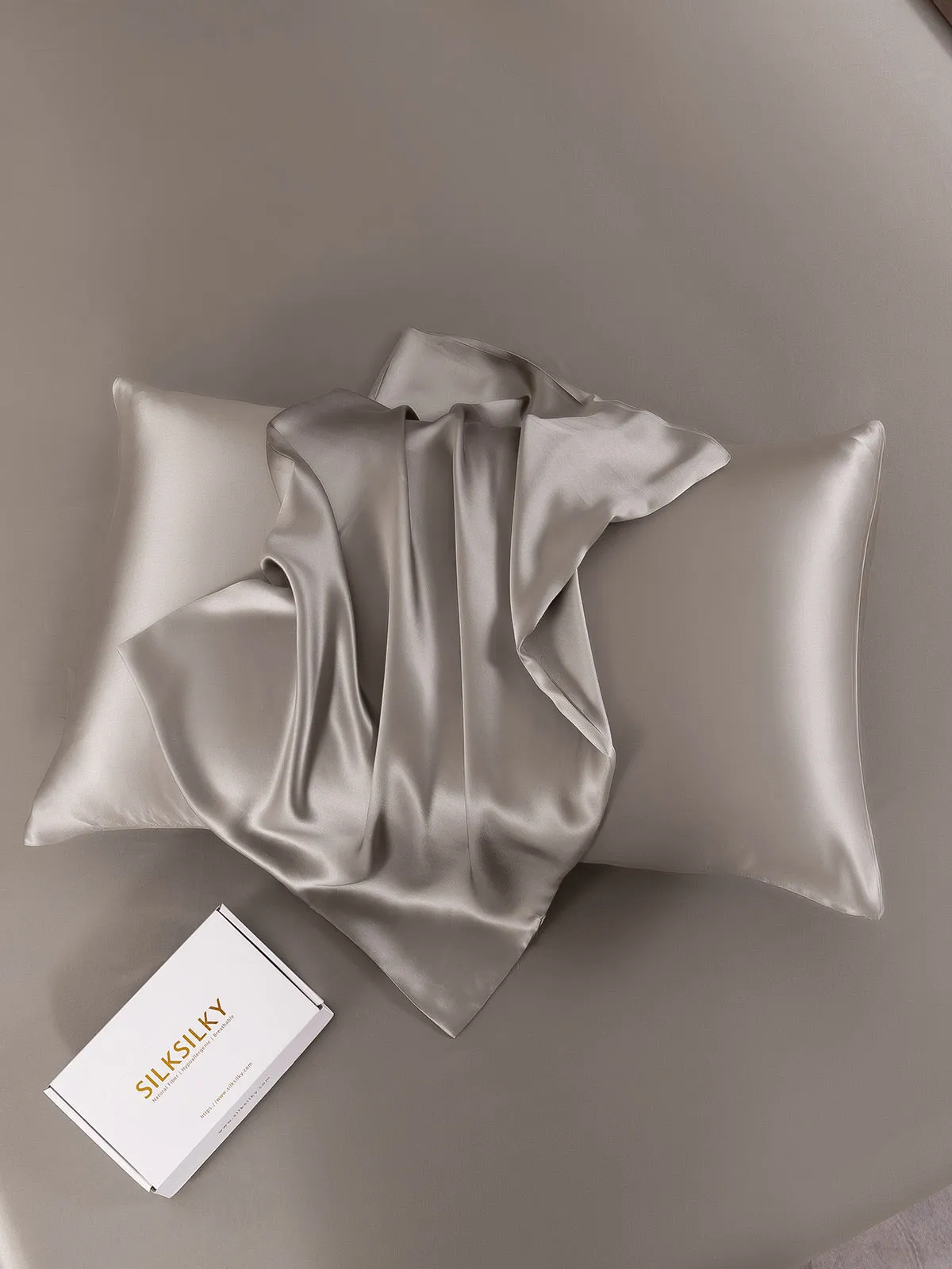 100% Mulberry Silk Pudebetrk med Kuvertlukning