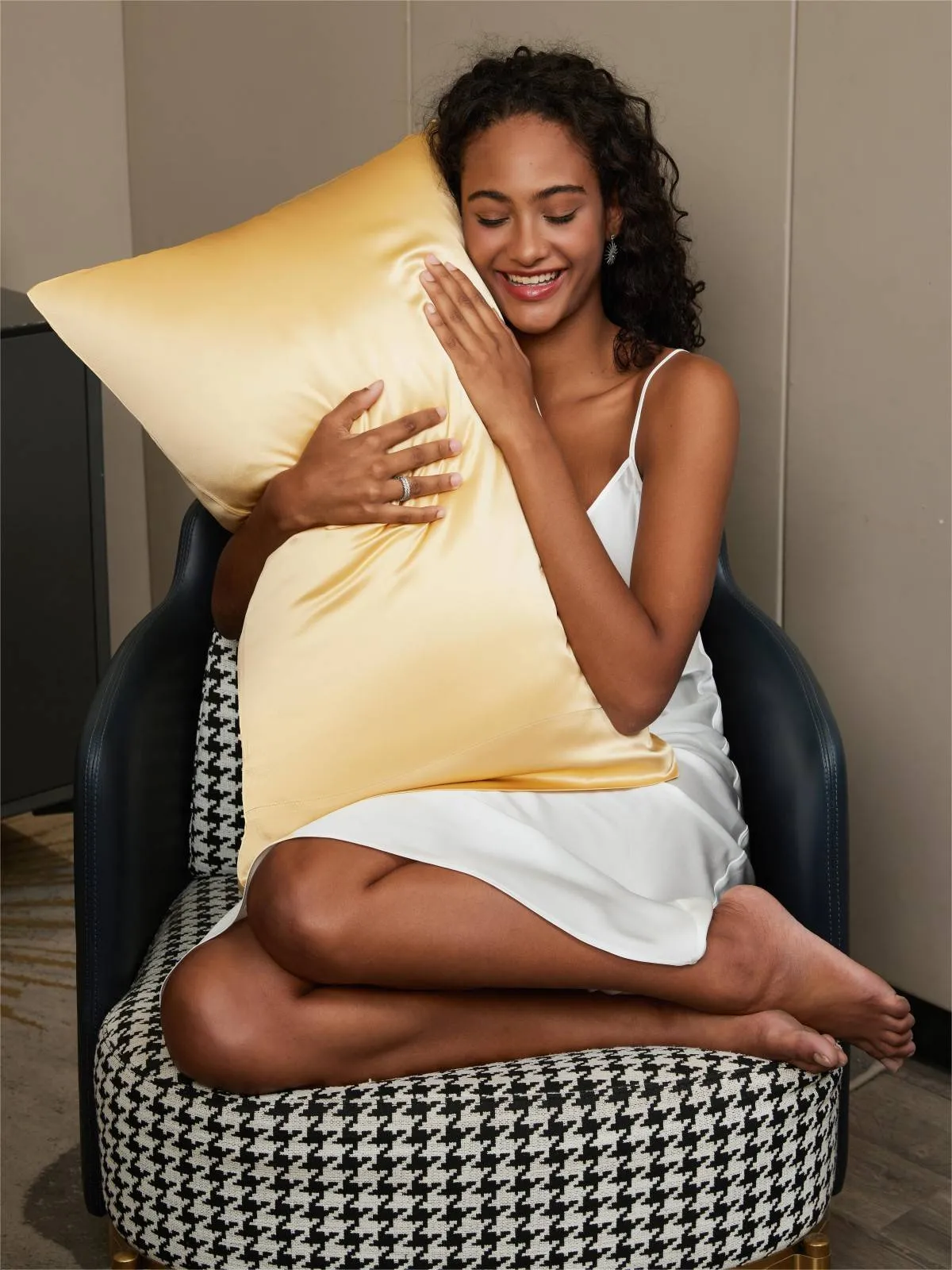 100% Mulberry Silk Pudebetrk med Kuvertlukning