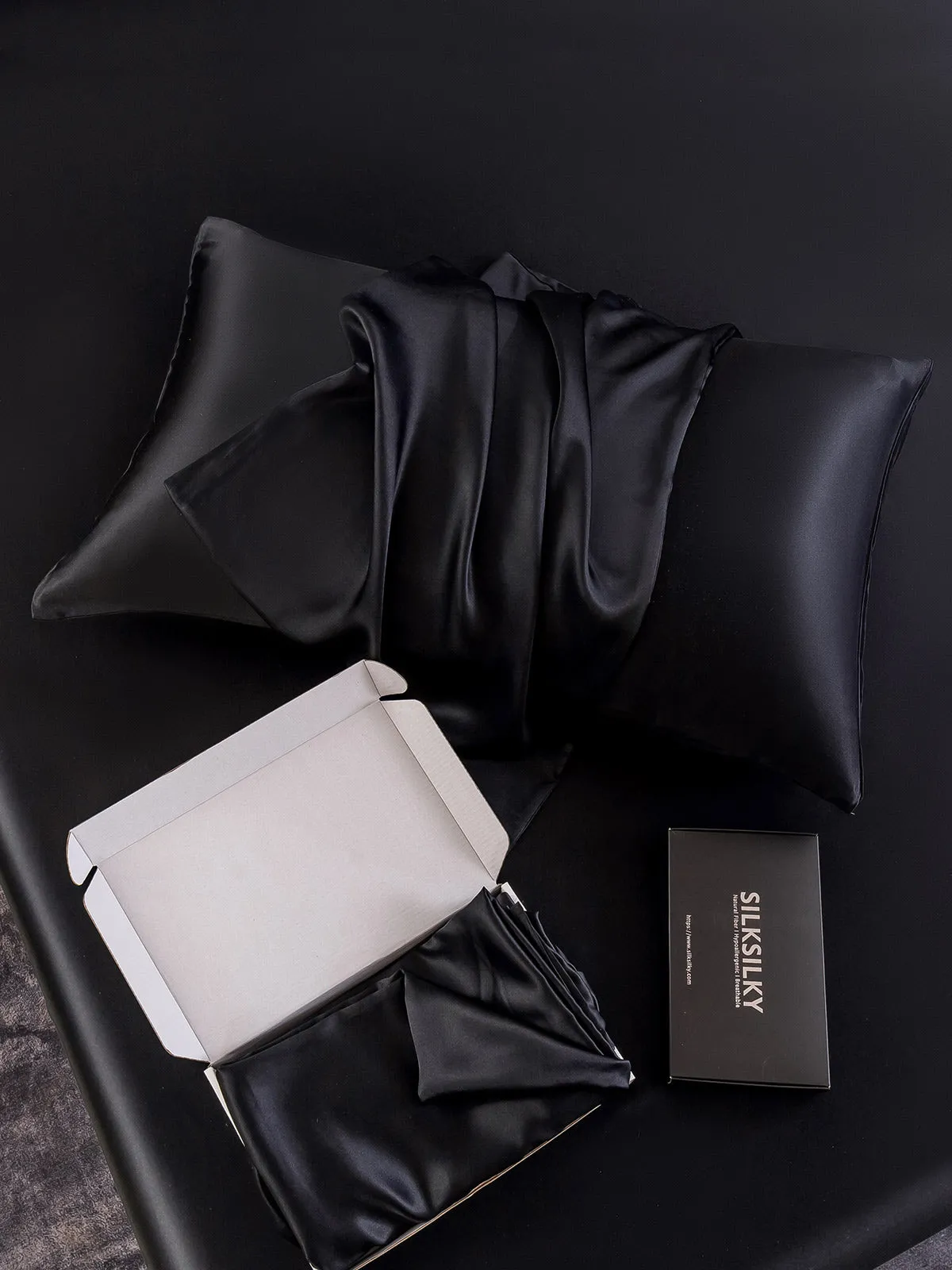 100% Mulberry Silk Pudebetrk med Kuvertlukning
