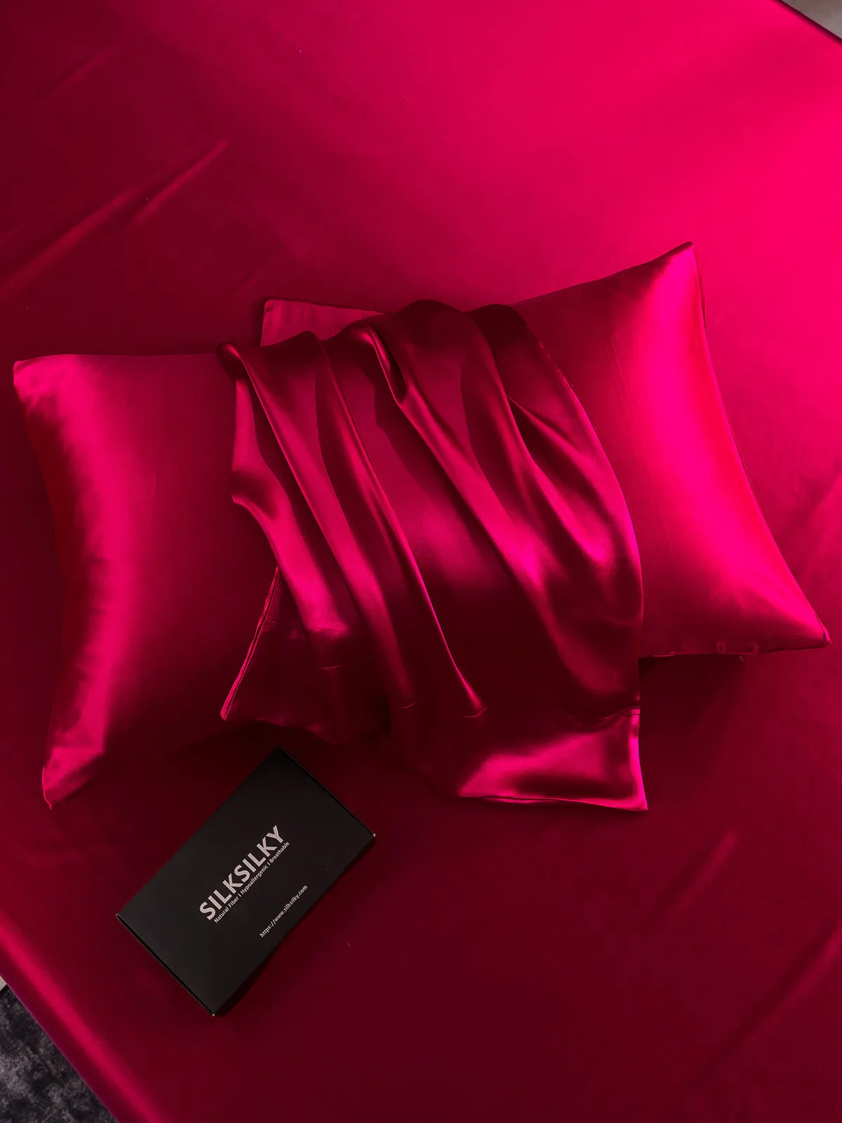 100% Mulberry Silk Pudebetrk med Kuvertlukning