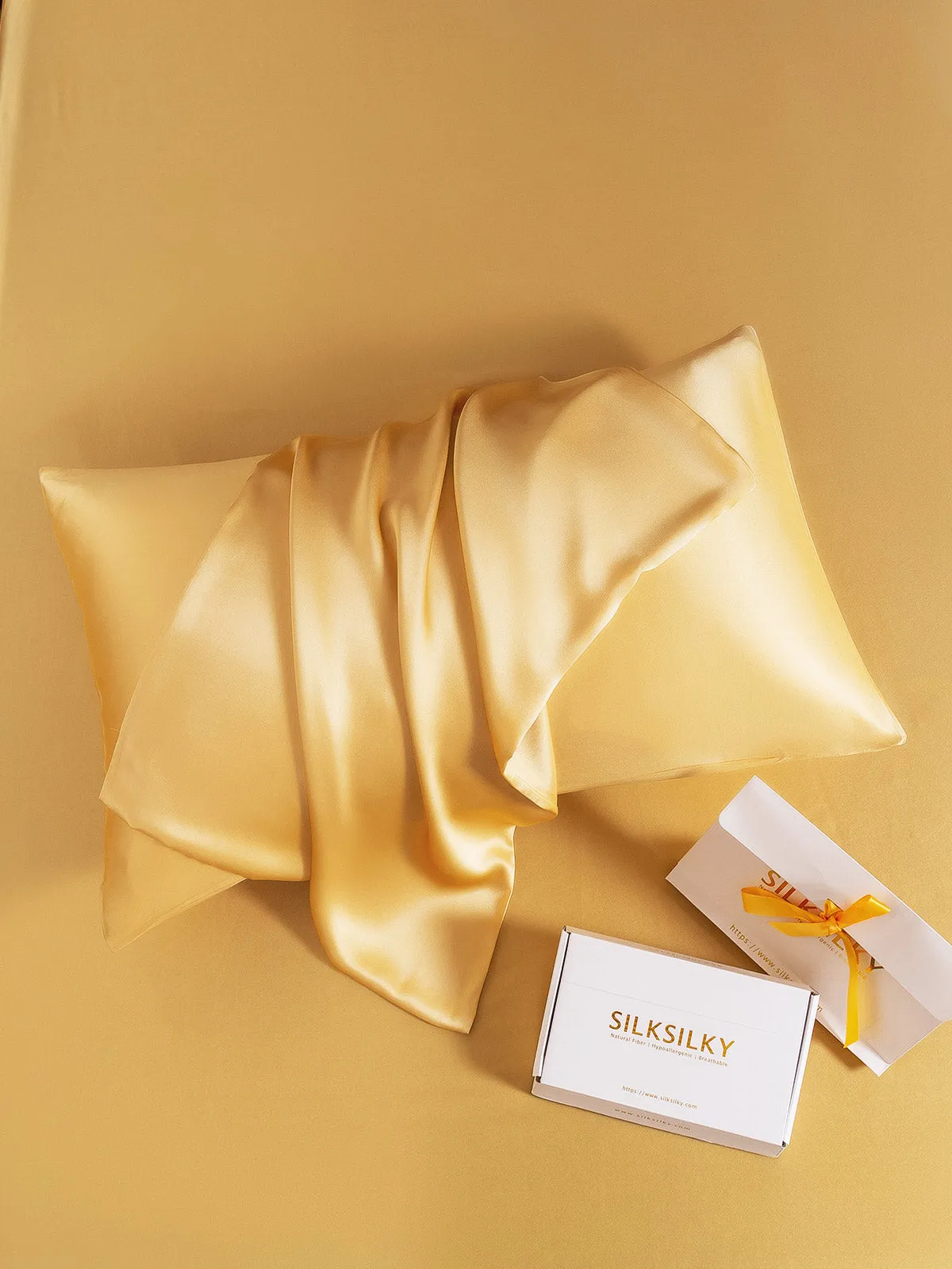 100% Mulberry Silk Pudebetrk med Kuvertlukning