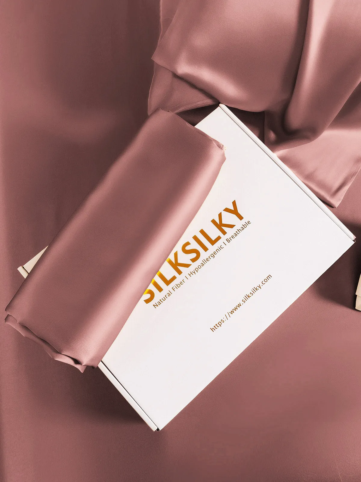 100% Mulberry Silk Pudebetrk med Kuvertlukning