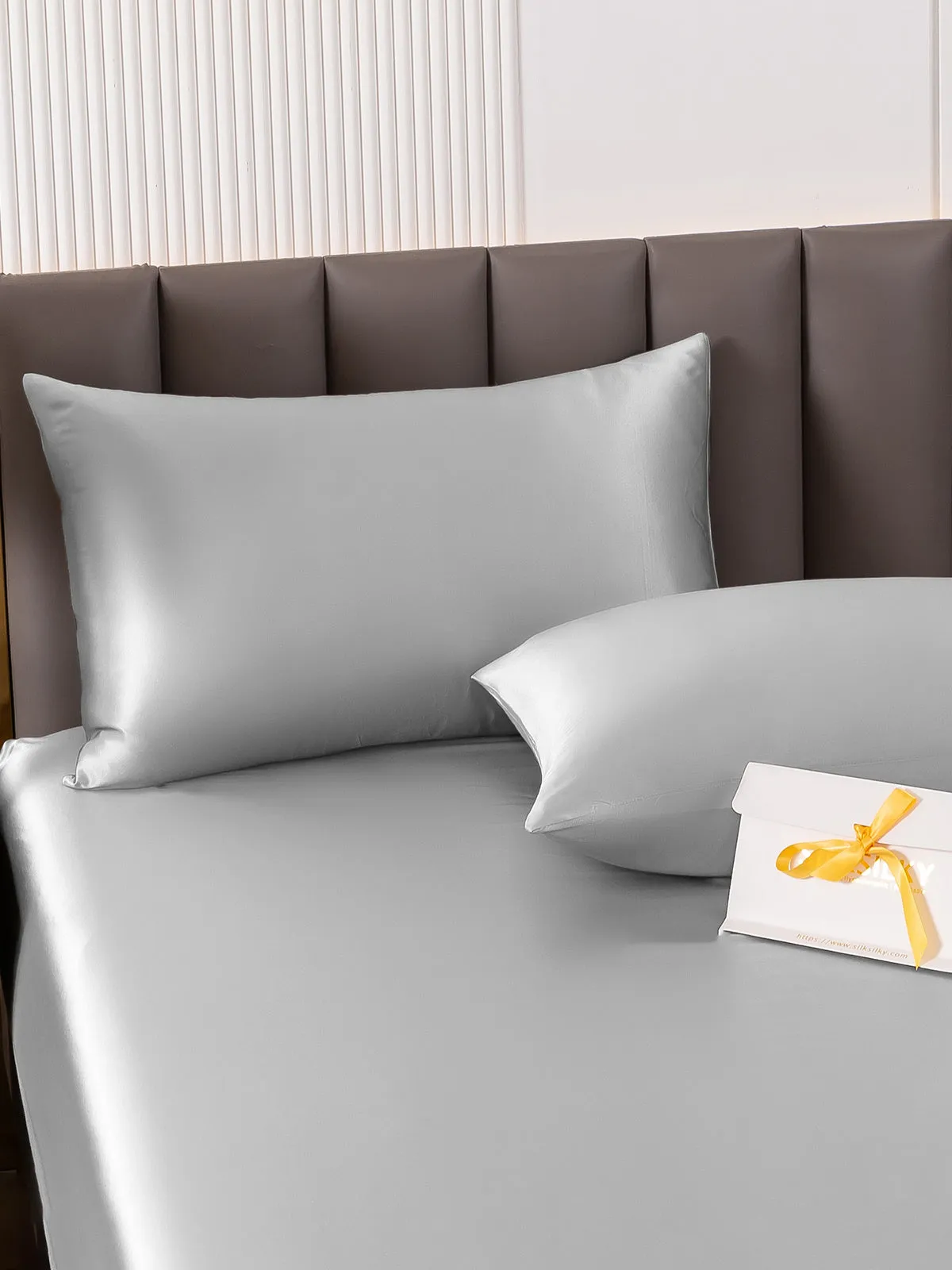 100% Mulberry Silk Pudebetrk med Kuvertlukning