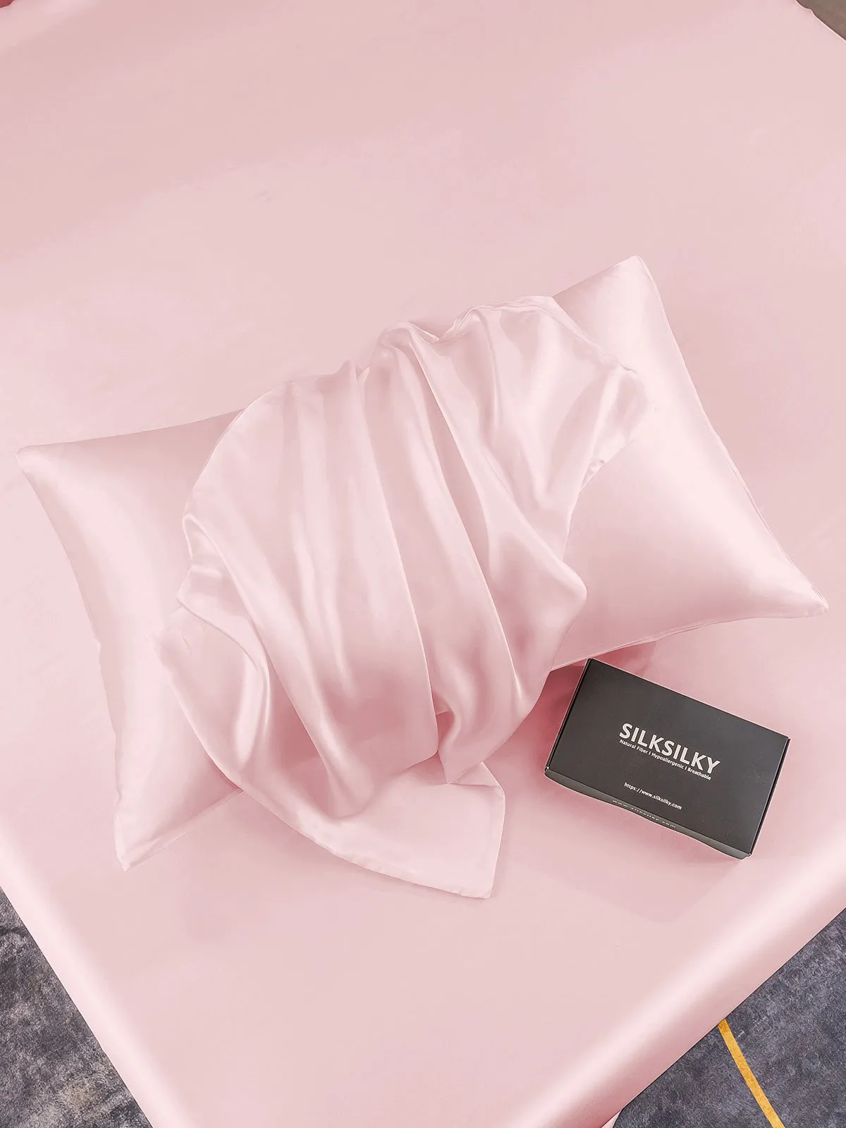 100% Mulberry Silk Pudebetrk med Kuvertlukning