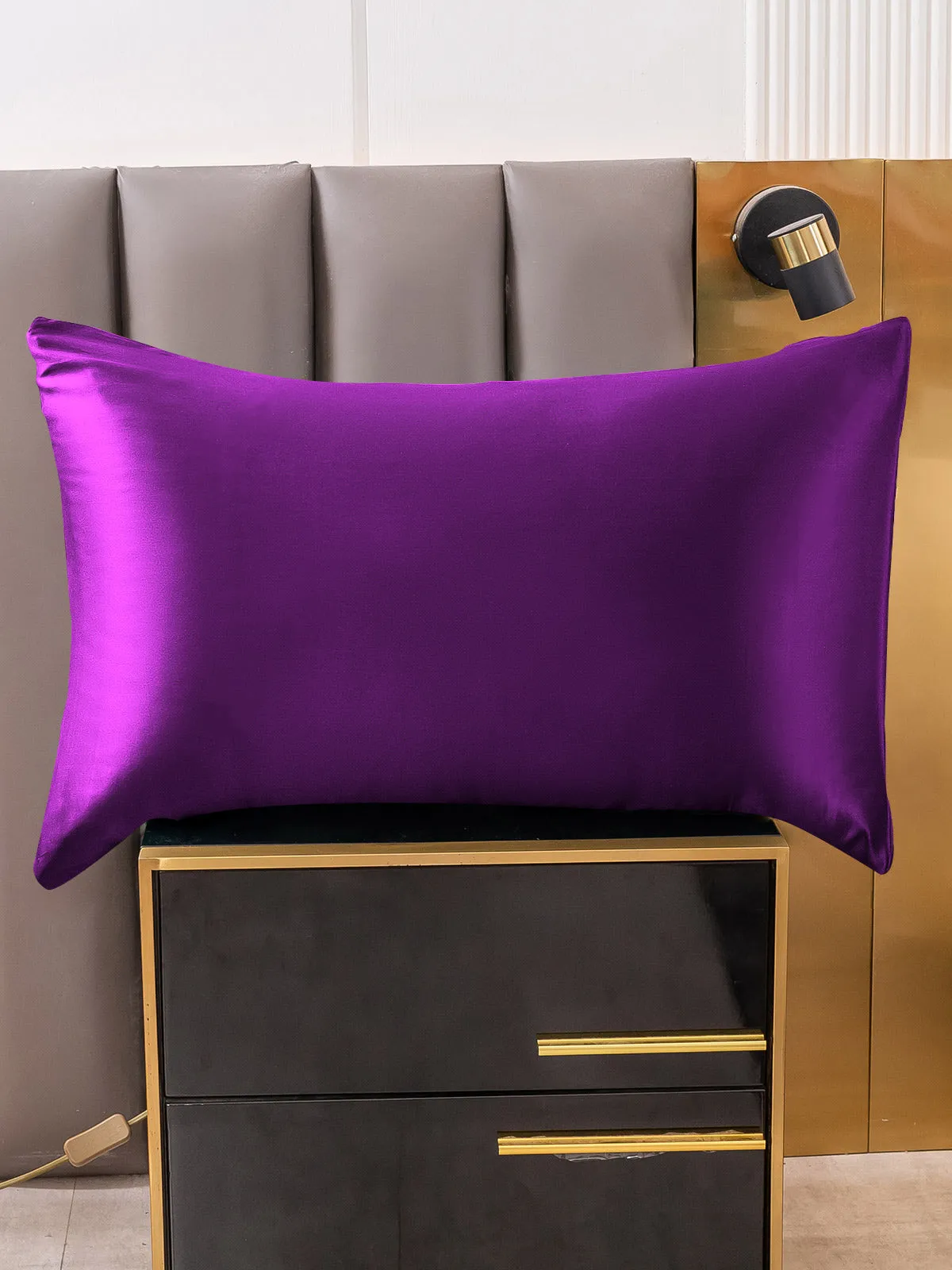 100% Mulberry Silk Pudebetrk med Kuvertlukning