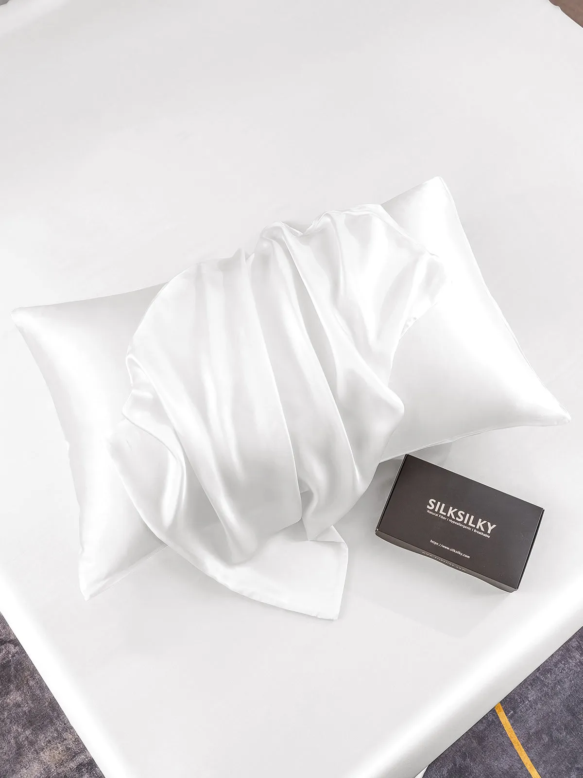 100% Mulberry Silk Pudebetrk med Kuvertlukning
