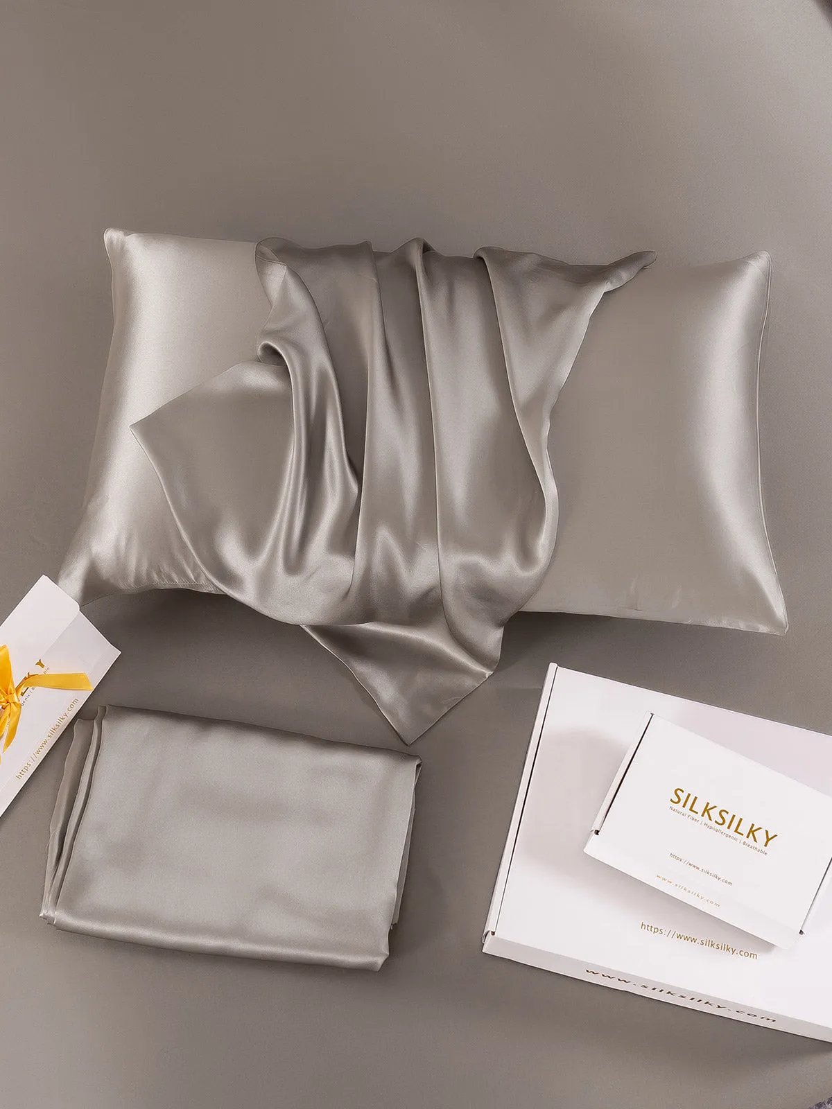 100% Mulberry Silk Pudebetrk med Kuvertlukning