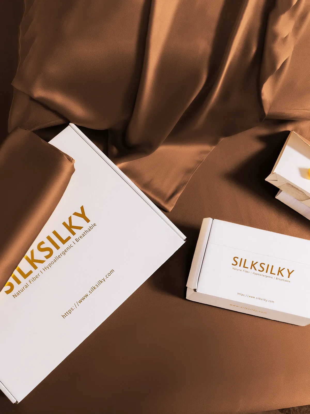 100% Mulberry Silk Pudebetrk med Kuvertlukning