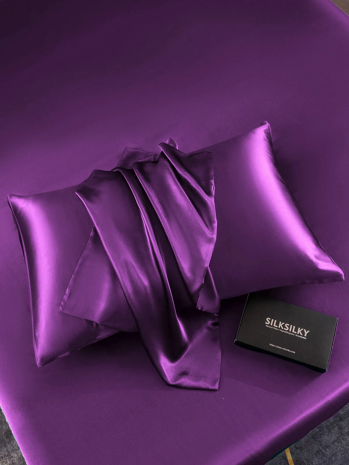 100% Mulberry Silk Pudebetrk med Kuvertlukning