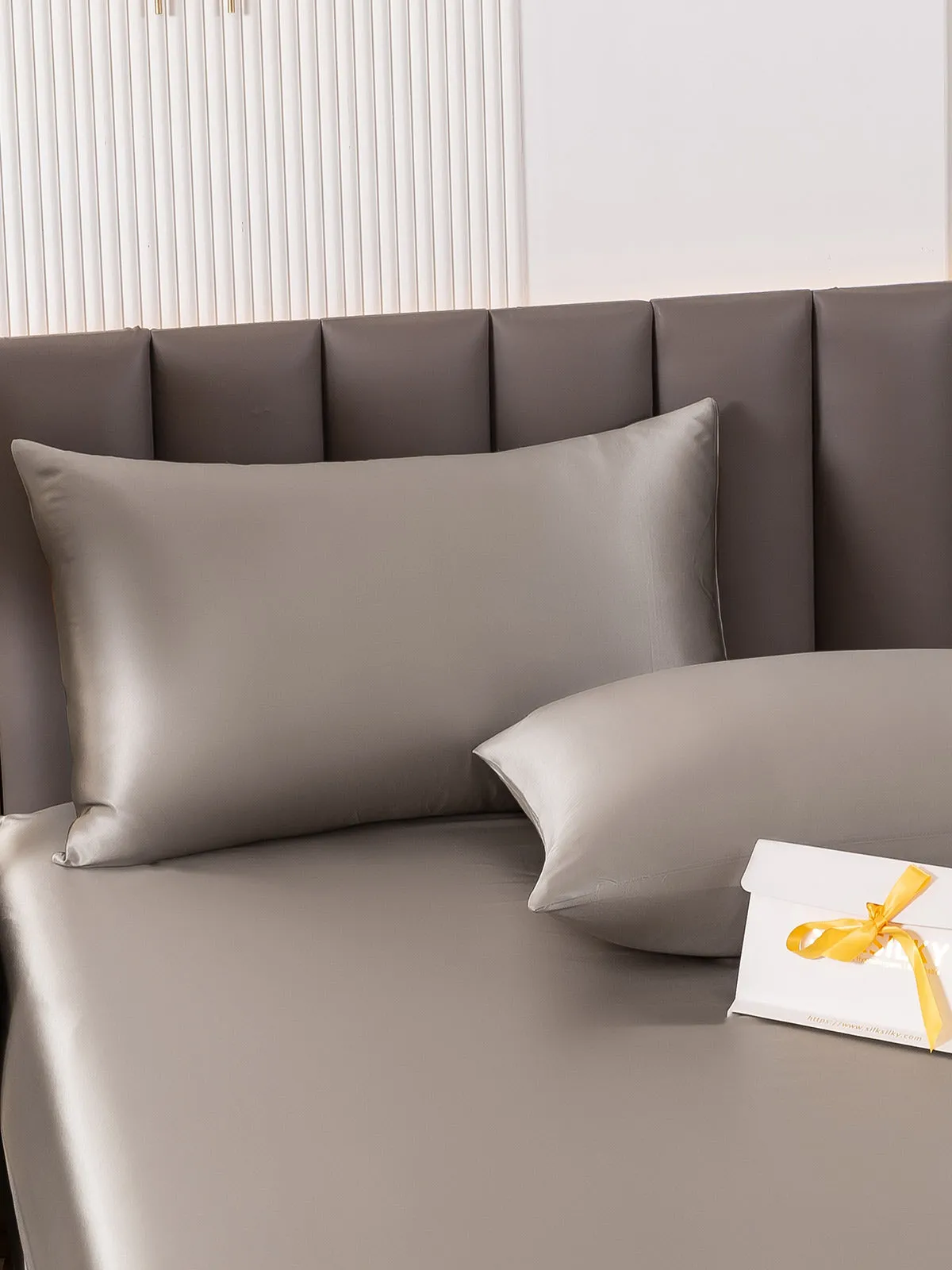 100% Mulberry Silk Pudebetrk med Kuvertlukning