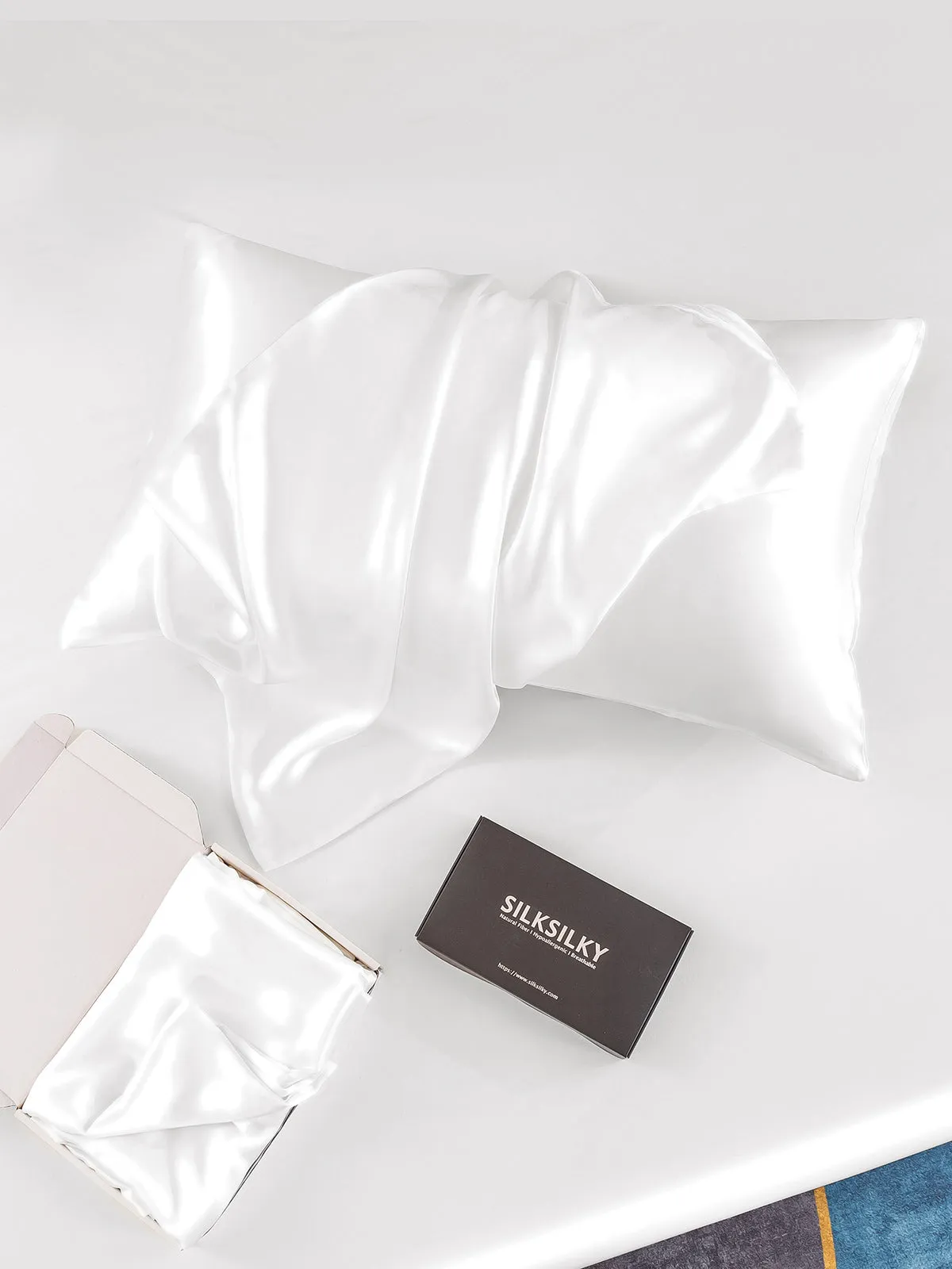 100% Mulberry Silk Pudebetrk med Kuvertlukning