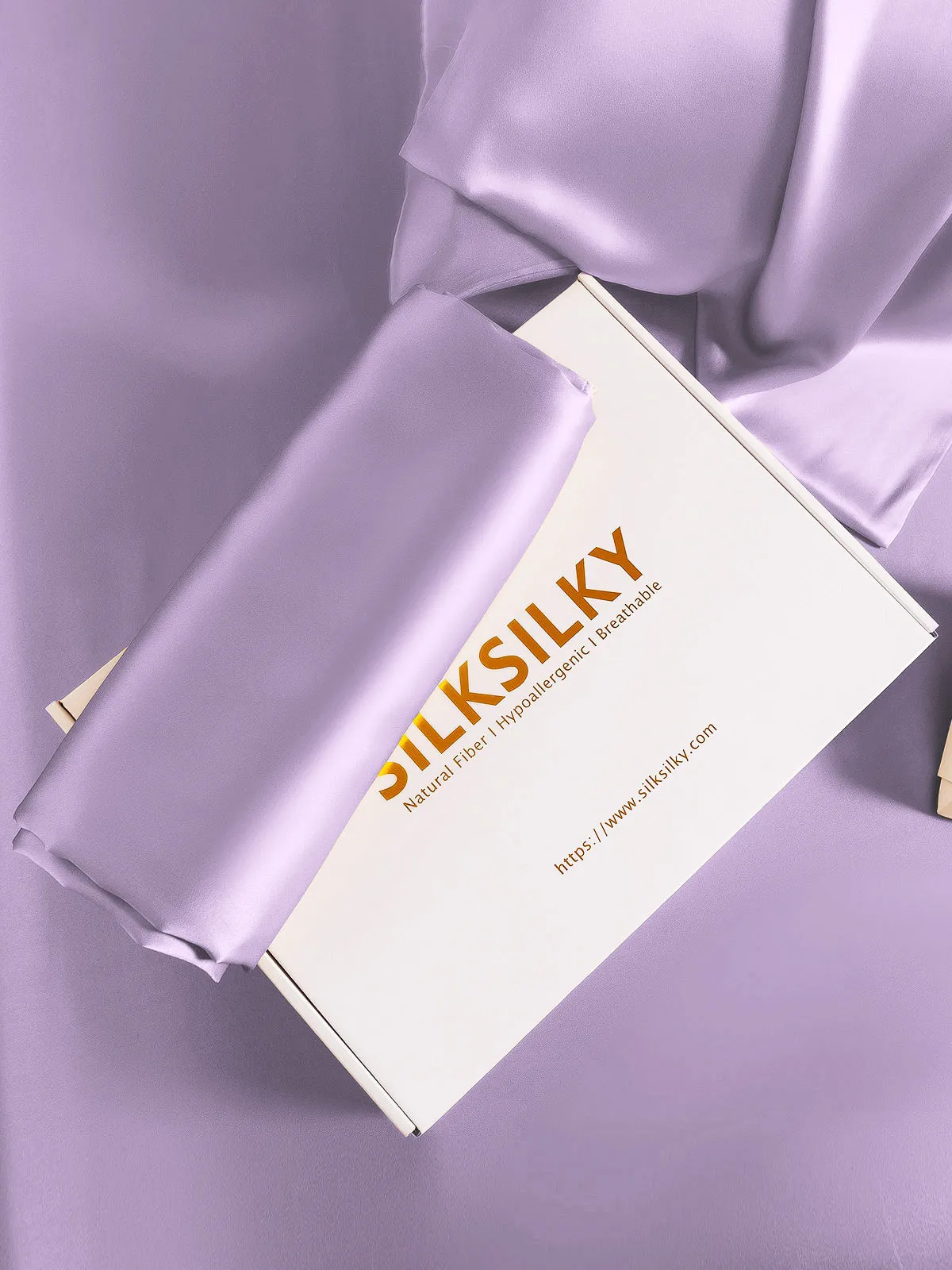 100% Mulberry Silk Pudebetrk med Kuvertlukning