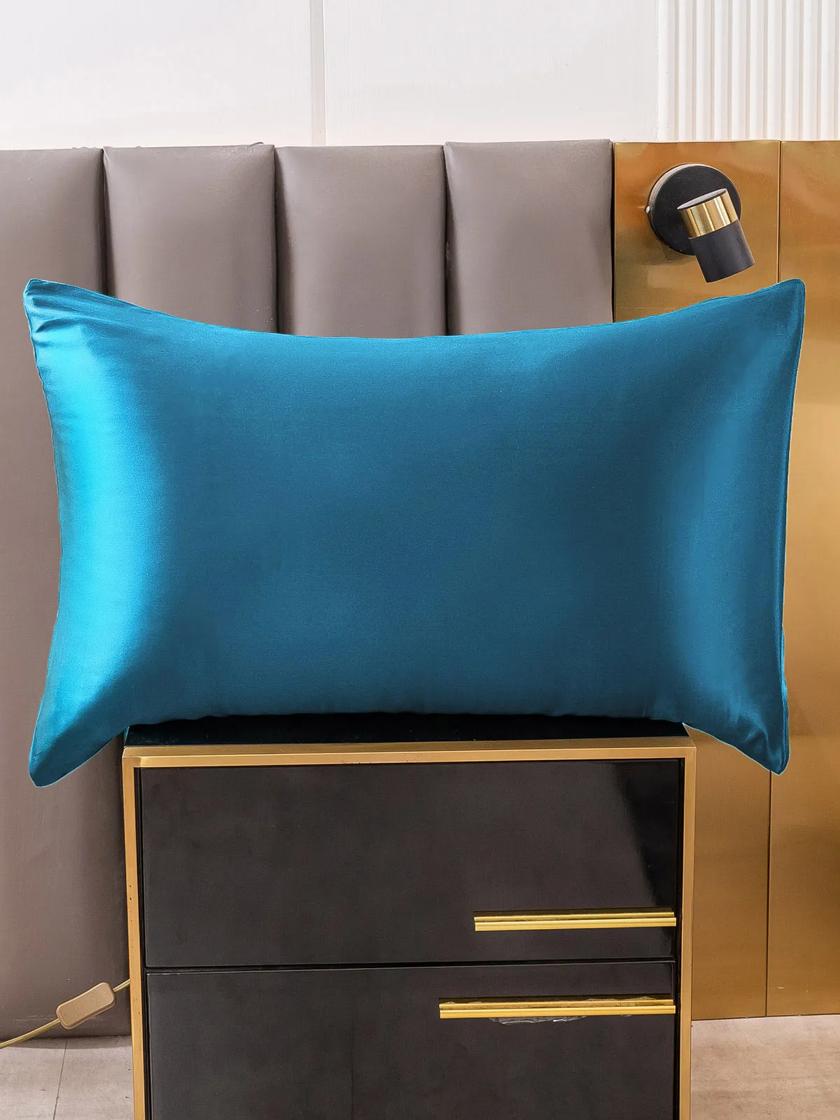 100% Mulberry Silk Pudebetrk - Skjult Lynls