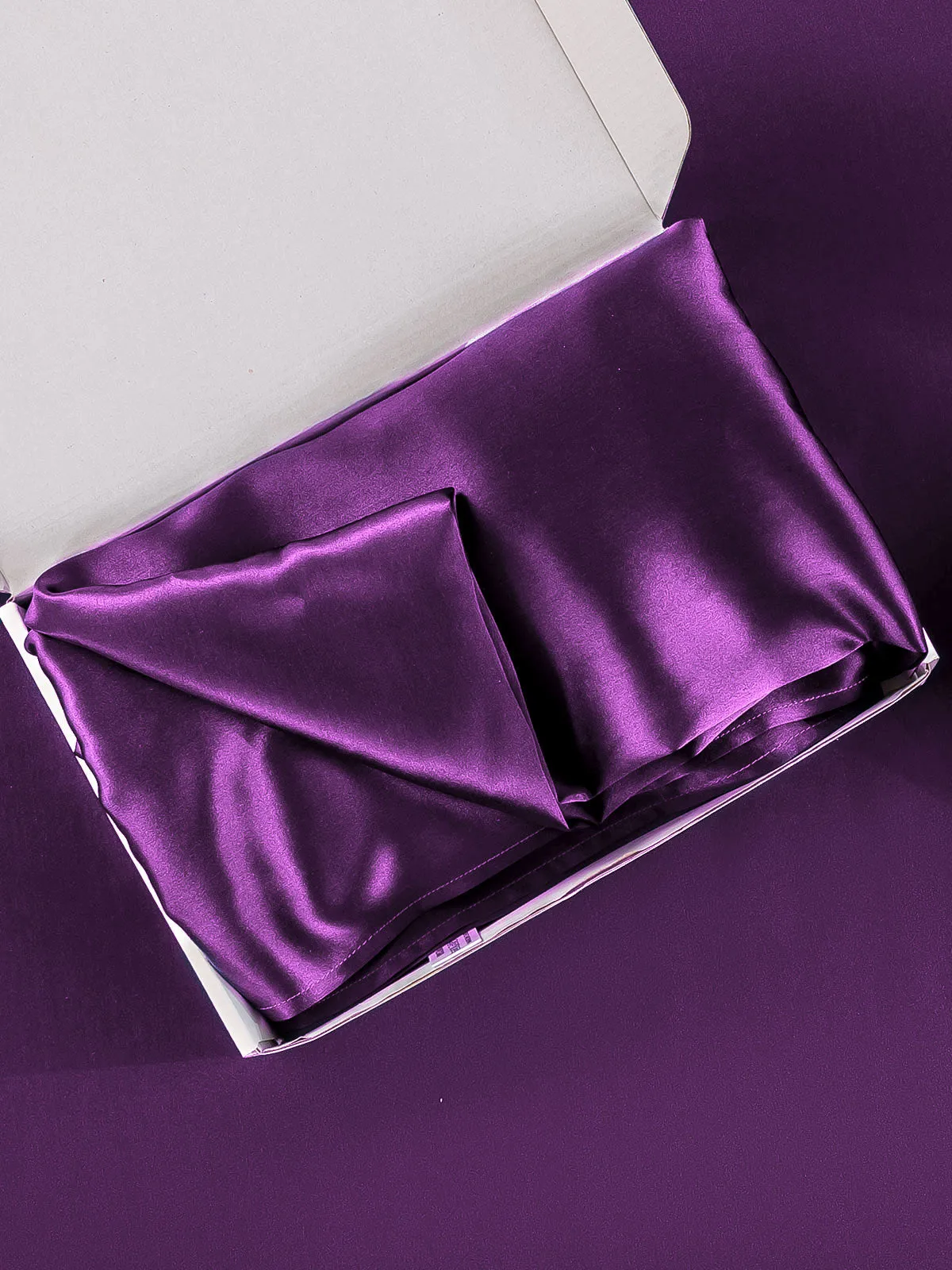 100% Mulberry Silk Pudebetrk - Skjult Lynls