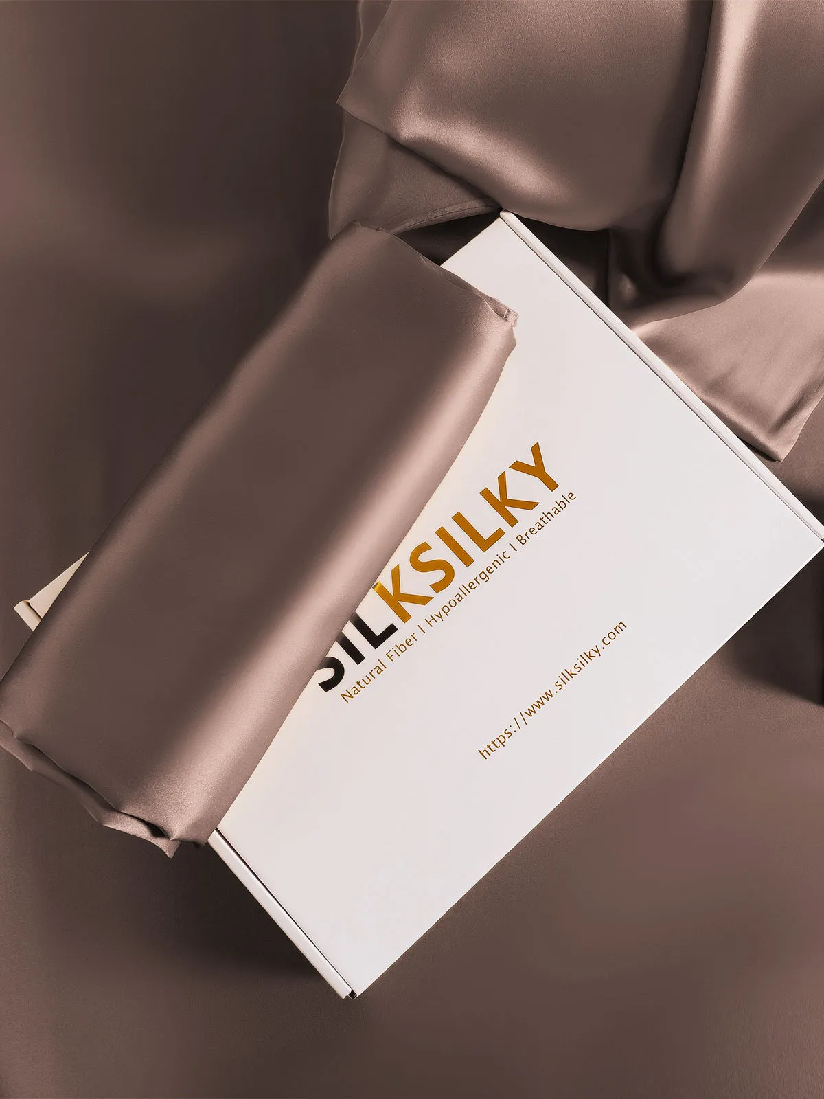100% Mulberry Silk Pudebetrk - Skjult Lynls