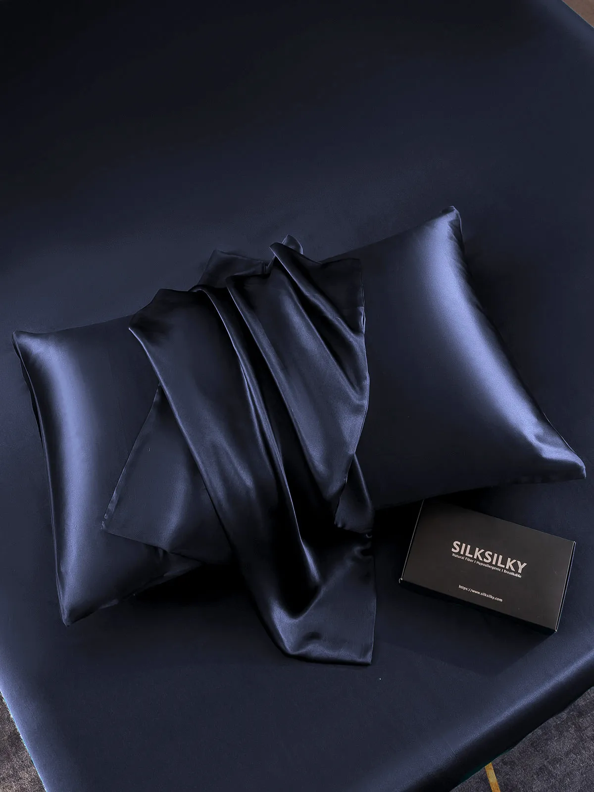 100% Mulberry Silk Pudebetrk - Skjult Lynls
