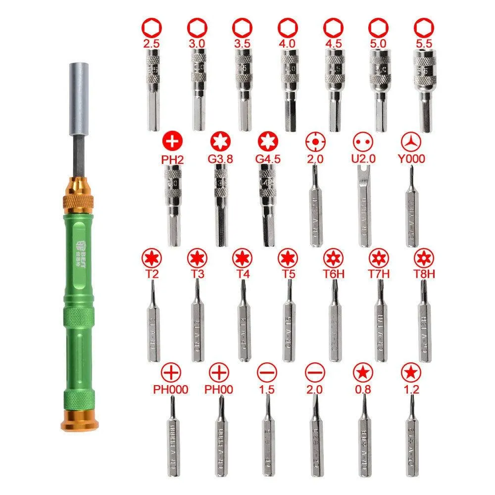 37-piece Magnetic Screwdriver Set with Professional Bit Driver