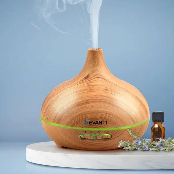4 in 1 Aroma Diffuser - Aromatherapy Humidifier Purifier - Light Wood