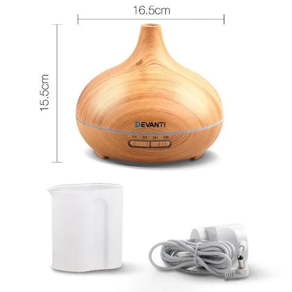 4 in 1 Aroma Diffuser - Aromatherapy Humidifier Purifier - Light Wood