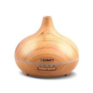 4 in 1 Aroma Diffuser - Aromatherapy Humidifier Purifier - Light Wood