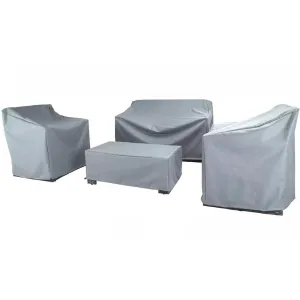 68 Size Silver Garden Patio Protective Cover Oxford Cloth Furniture Dust Cover Rattan Table and Chair Sofa Waterproof Rain Cover