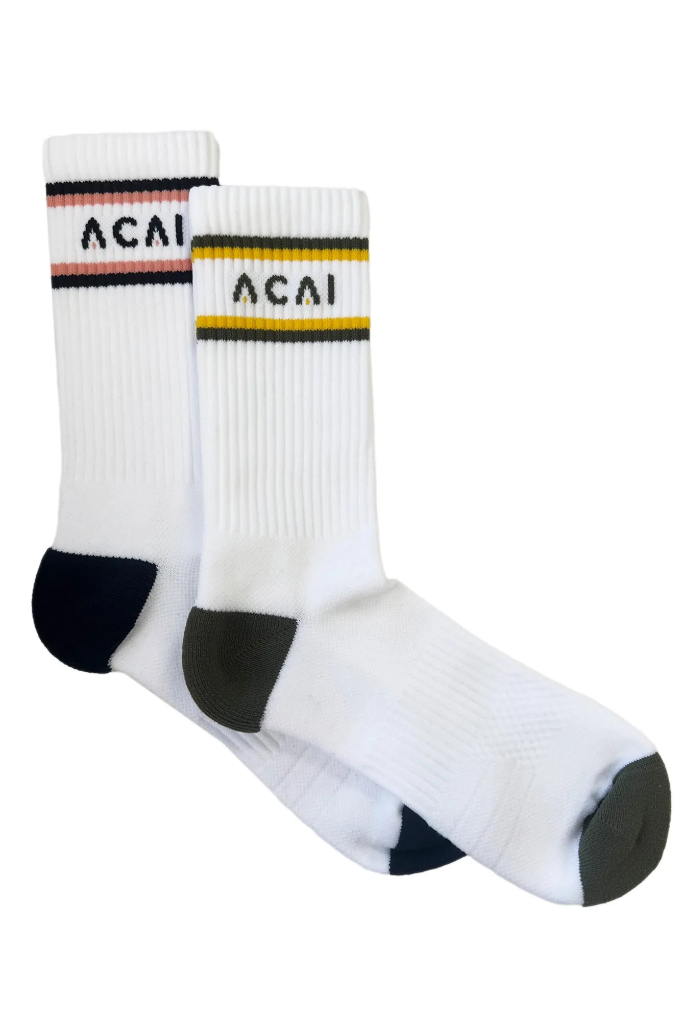 Active Stripe Socks - 2PK Deep Navy / Deep Sage