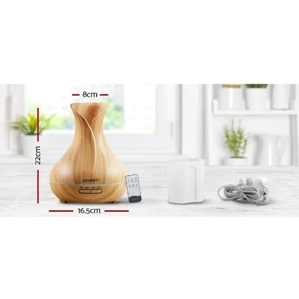 Aromatherapy Aroma Humidifier Essential Oil Diffuser  - Light Wood