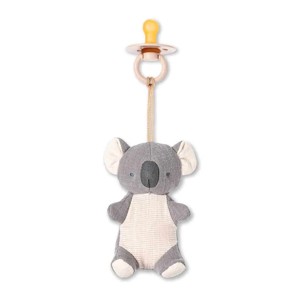 Bitzy Pal Natural Rubber Pacifier & Stuffed Animal: Cow
