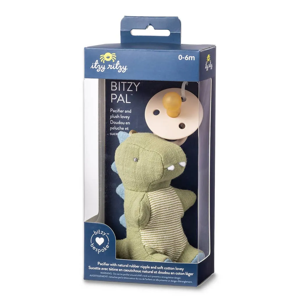 Bitzy Pal Natural Rubber Pacifier & Stuffed Animal: Cow