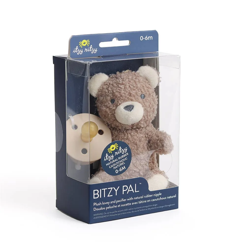 Bitzy Pal Natural Rubber Pacifier   Plush: Bear