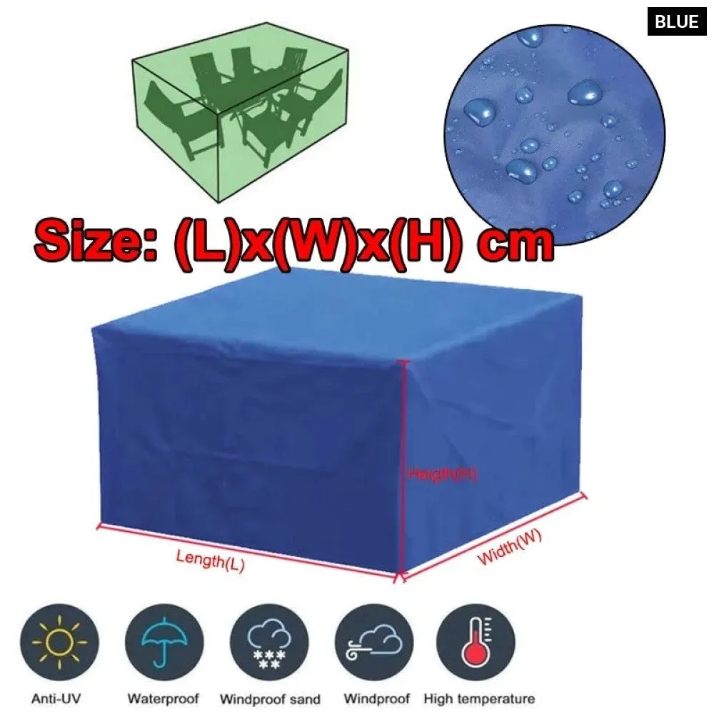 Blue Waterproof Outdoor Patio Garden Furniture Covers 210d Rain Snow Chair Covers Sofa Table Chair Dust Proof Cover