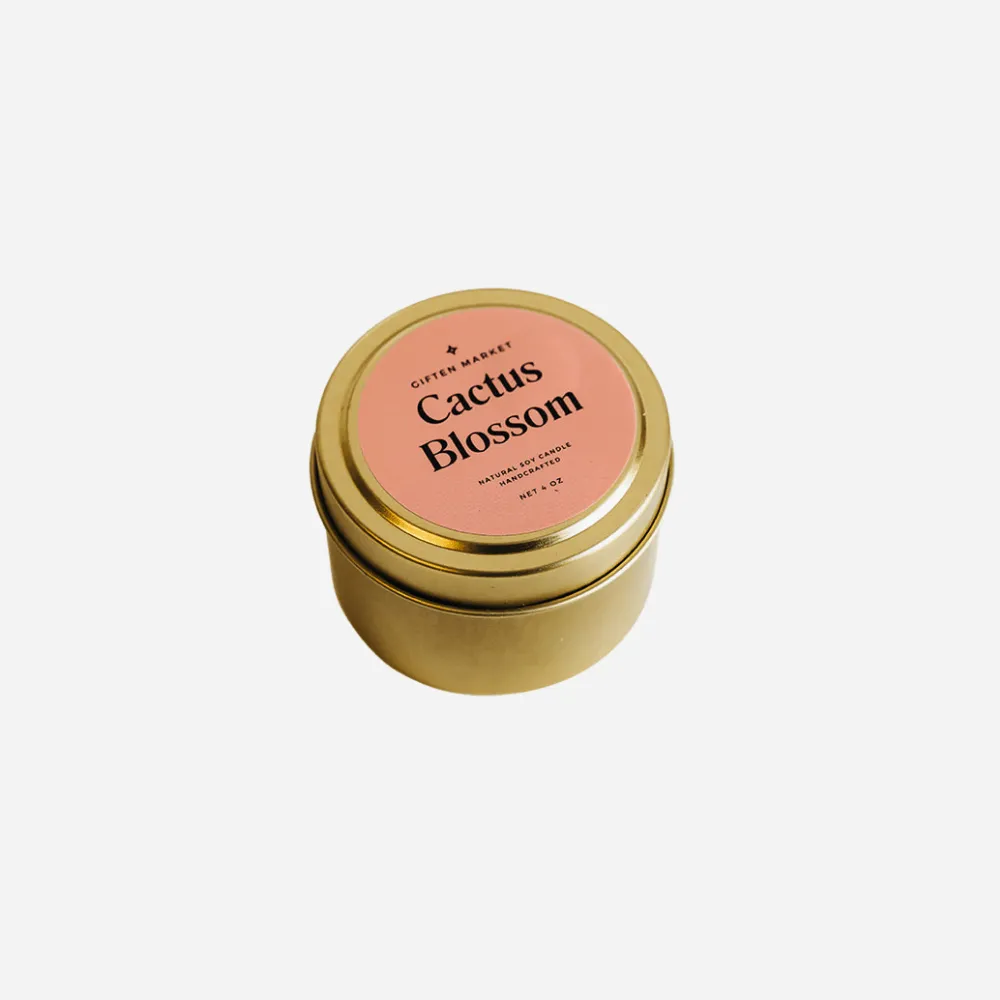 Cactus Blossom Gold Travel Candle by Giften Market
