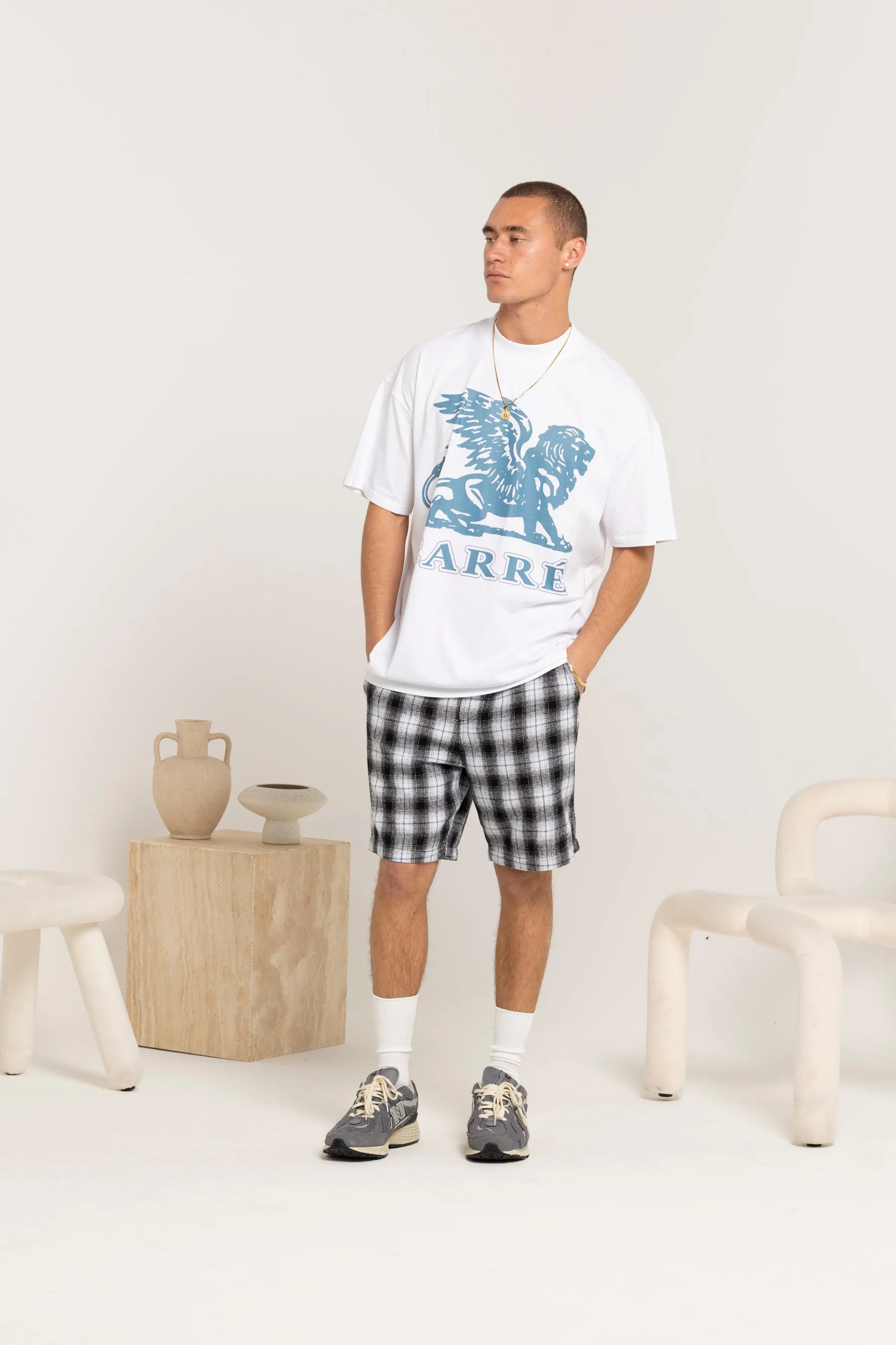 Carre Daily Shorts Black Plaid