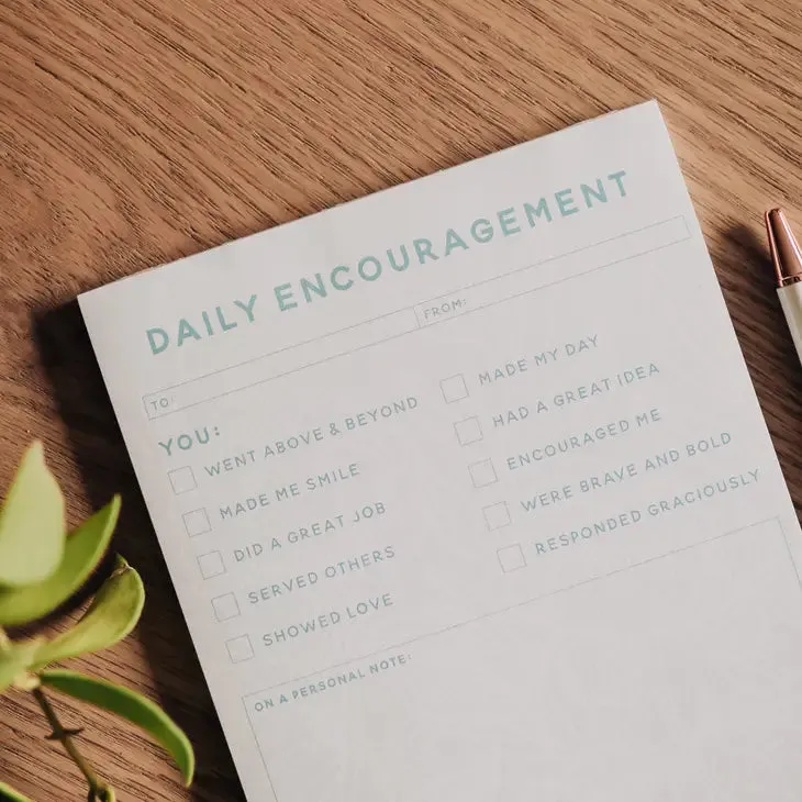 Daily Encouragement Notepad