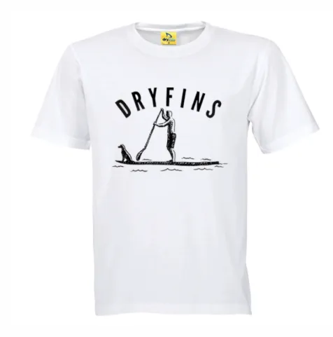 DryFins Adult Paddle Boarder T-Shirt White