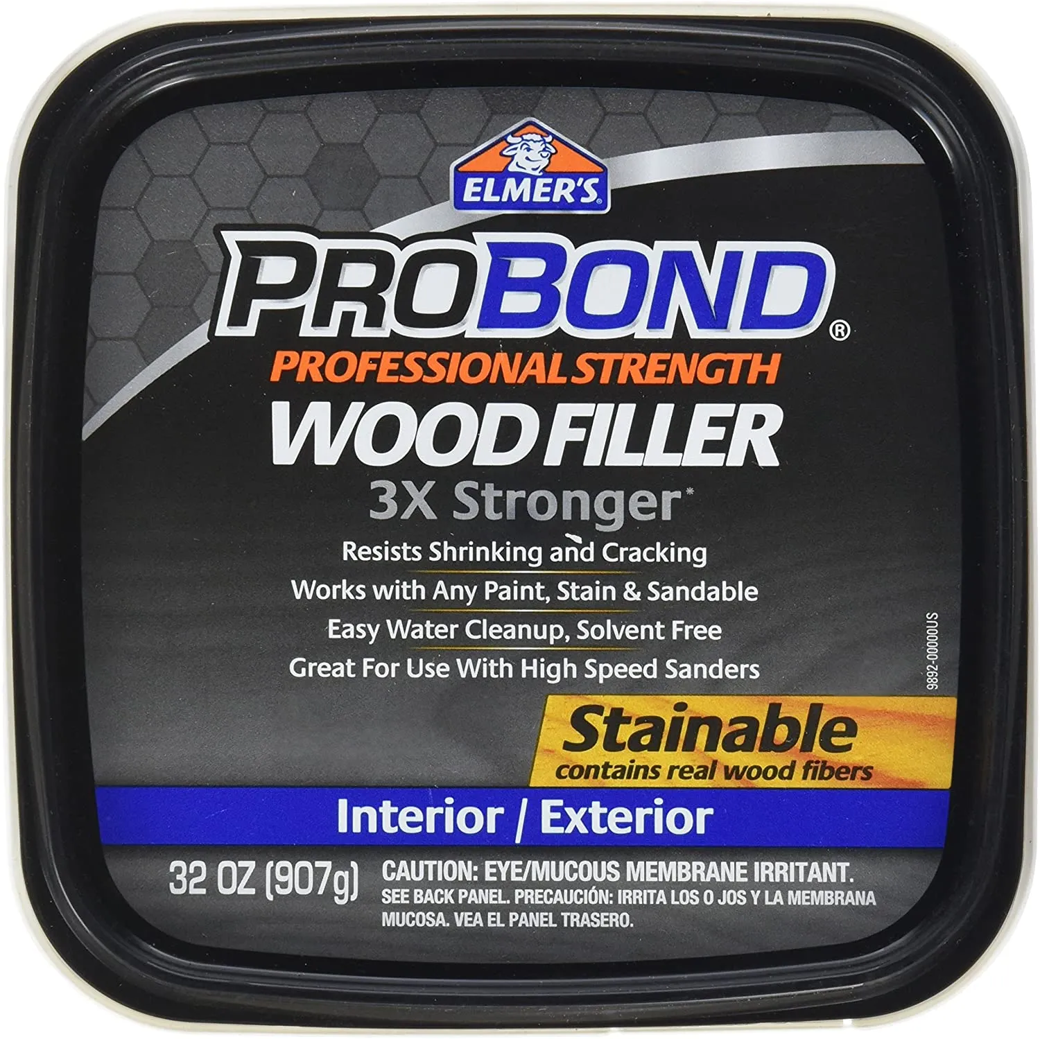 Elmer's P9892 Probond Wood Filler Stainable, 1 Quarts