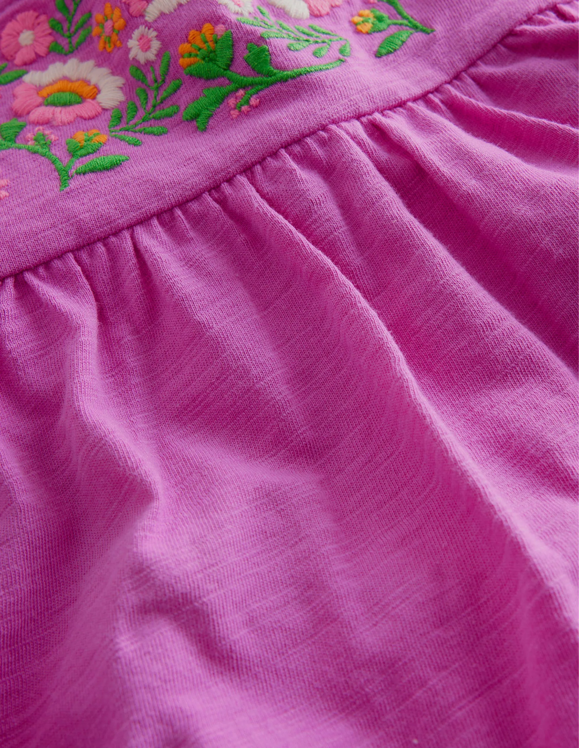 Embroidered Jersey Top-Radiant Orchid Purple