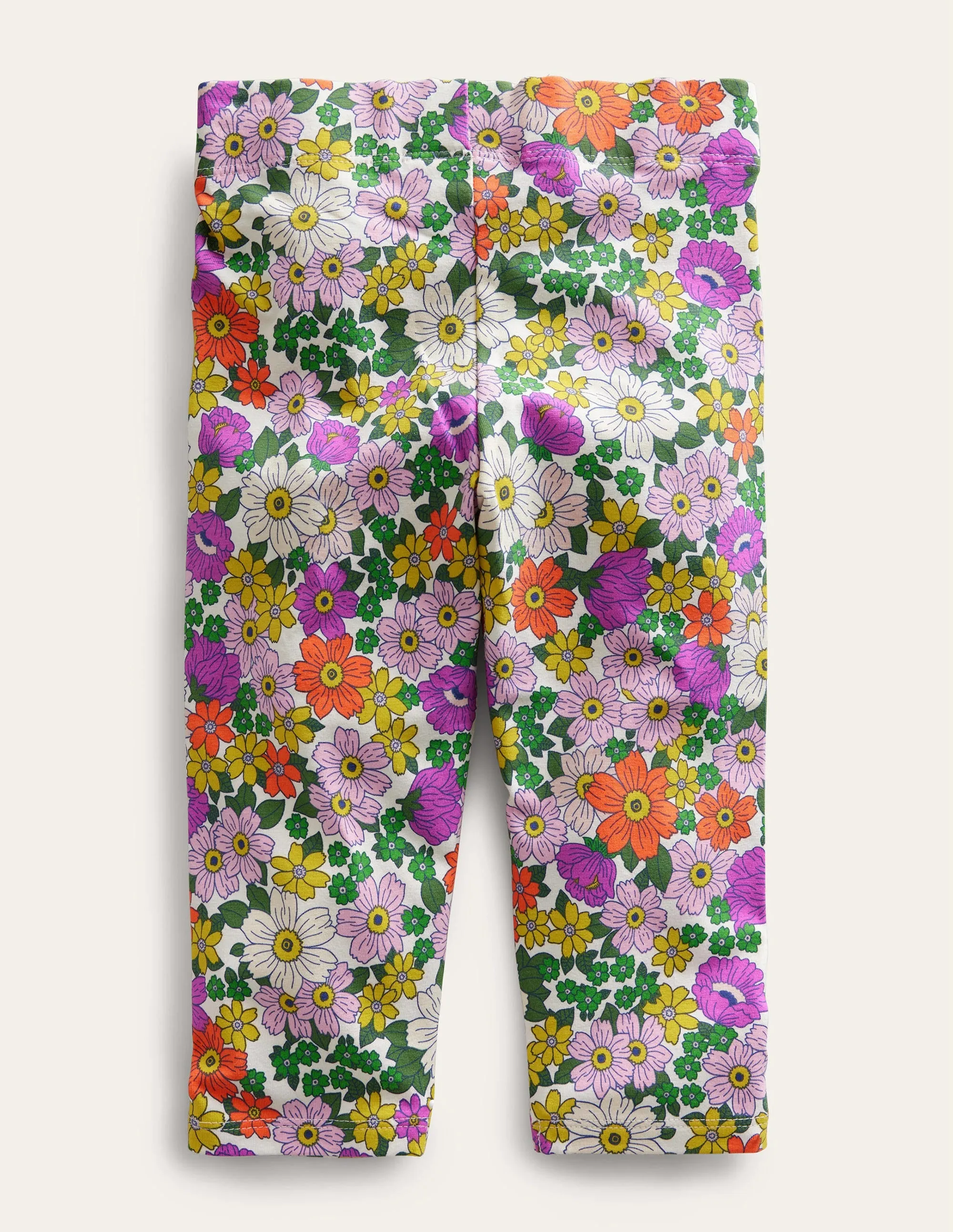 Fun Cropped Leggings-Radiant Orchid Floral