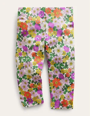 Fun Cropped Leggings-Radiant Orchid Floral