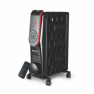Havells OFR 9 Wave Fins Digital , GHR0FCEK200 2000 watt, Automatic digital control of temperature, Overheat Protection with Remote & Digital Display (Black)