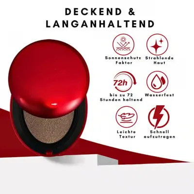 High-Coverage Hydrating Long-Lasting Red Cushion Foundation