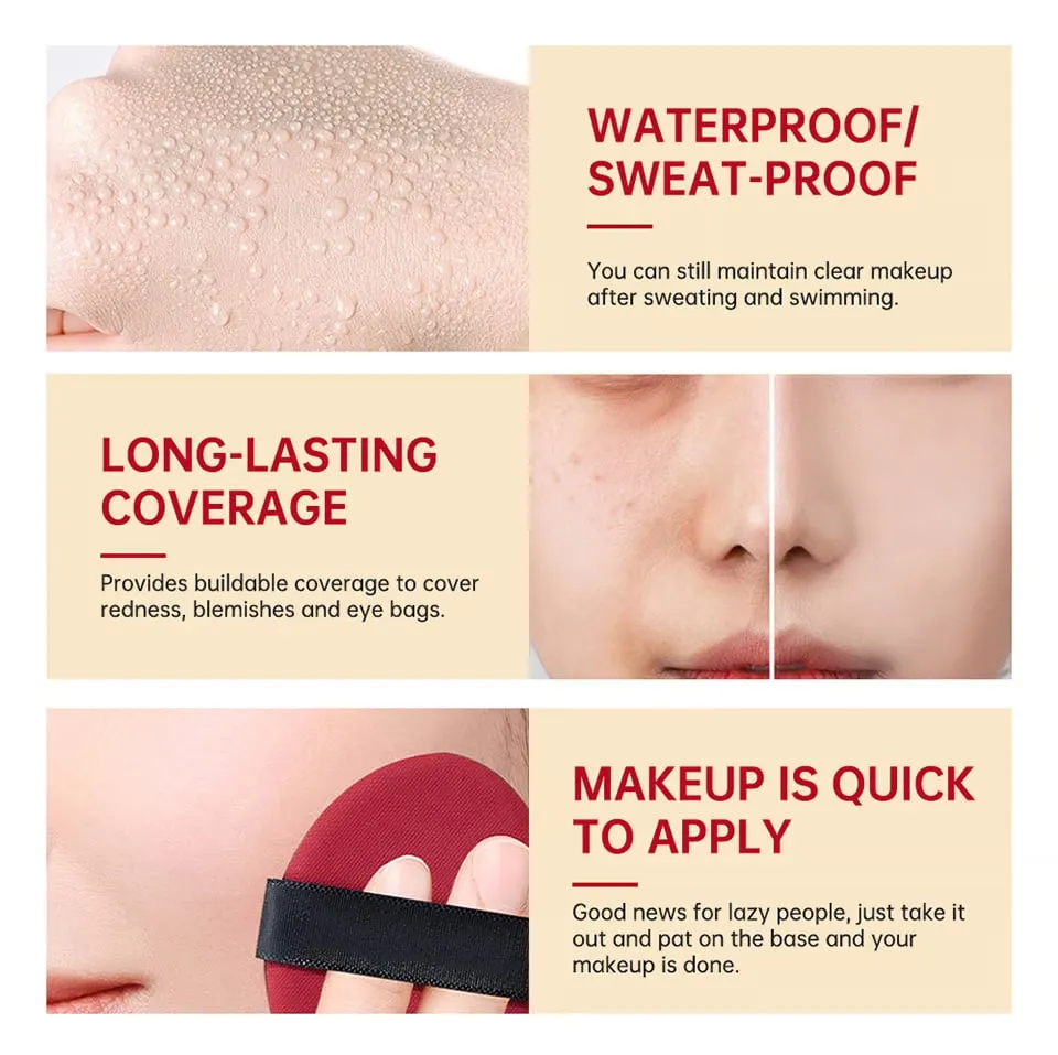 High-Coverage Hydrating Long-Lasting Red Cushion Foundation