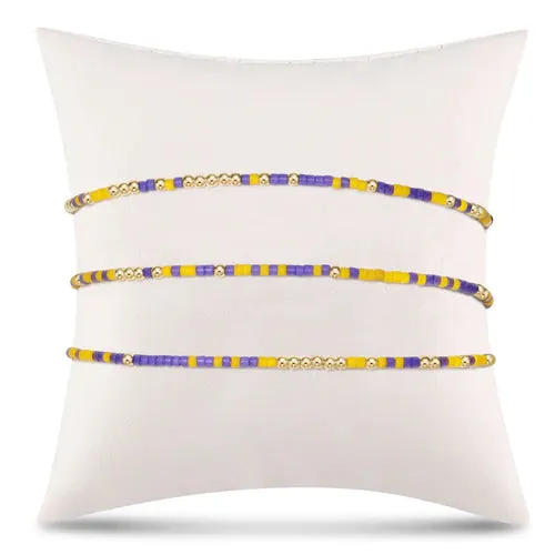Hope Unwritten Bracelet- Deep Purple & Golden Yellow