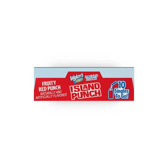 Island Punch Fruity Red Punch Zero-Sugar Singles To Go Drink Mix