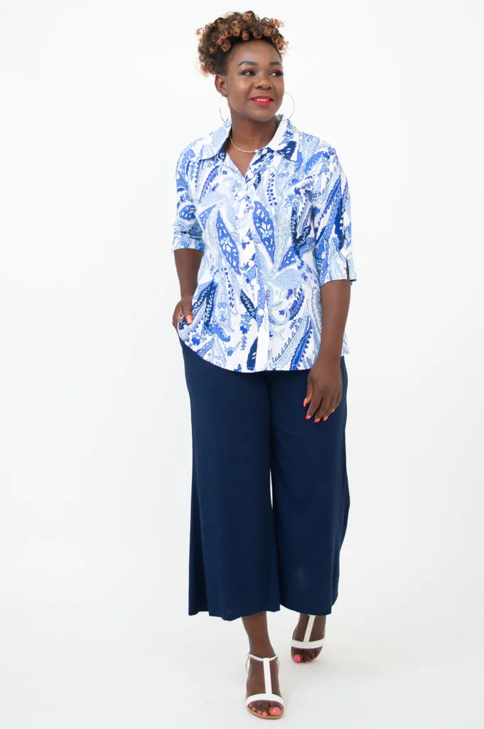 Lorine Blouse, Radiant, Linen Bamboo