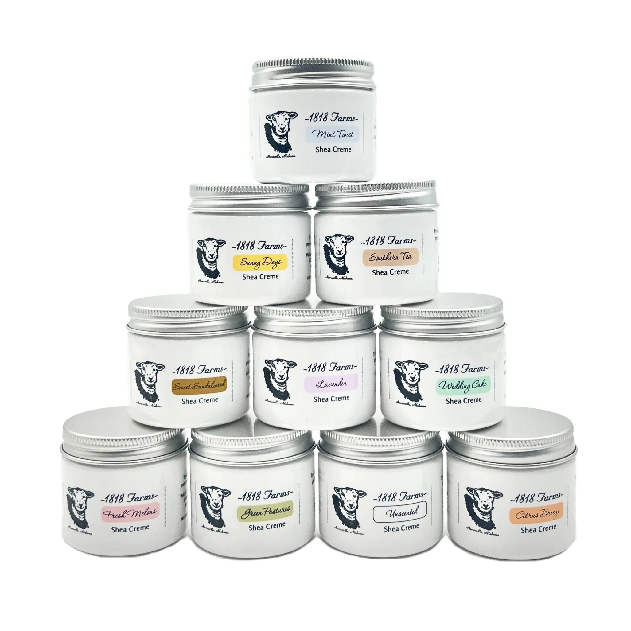 New Complete "All 10" Shea Creme Gift Set  (2 fl oz jar sizes)