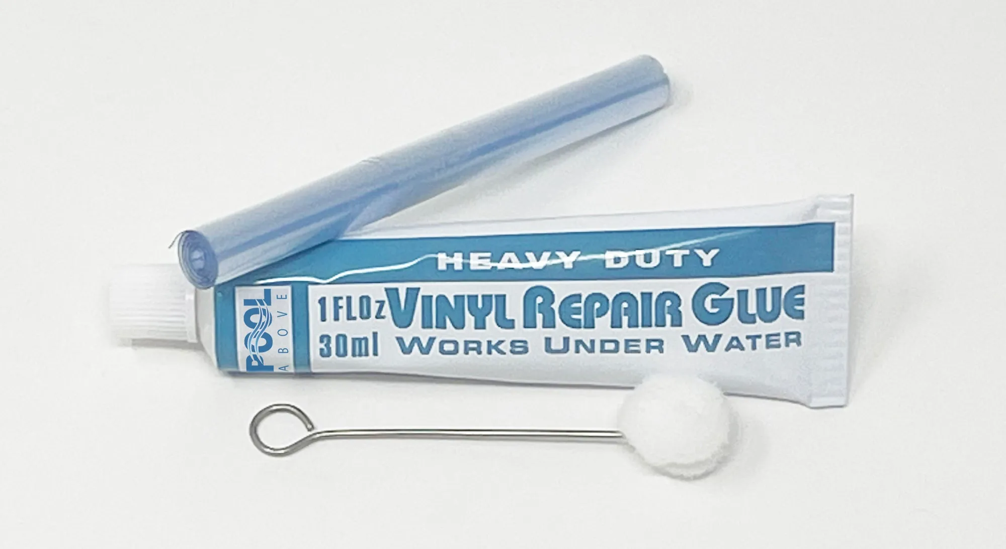 Pool Above Vinyl Repair Patch Kit with High-Strength Glue for Above-Ground Pools, Inflatable Products, and Pool Liners | Works Underwater for Effortless, Reliable Repair