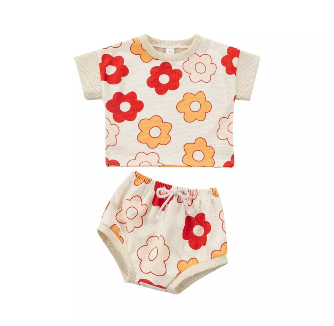 Retro Flower Baby - Bummies & Tee Summer Set