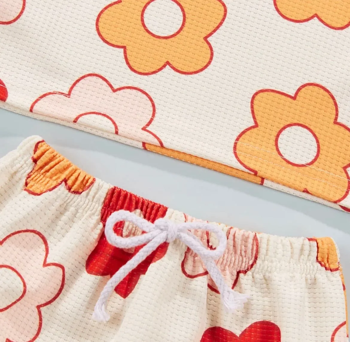 Retro Flower Baby - Bummies & Tee Summer Set